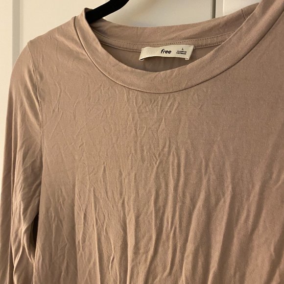 Aritzia Wilfred Free Somer Light Mauve/Taupe Long Sleeve Bodysuit - Picture 2 of 3